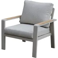 AVH-Collectie Lola lounge tuinstoel aluminium latte soft grey kussens