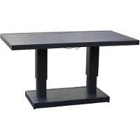AVH-Collectie Saigon dining tuintafel aluminium antraciet in hoogte verstelbaar 136x72xH51/78 cm