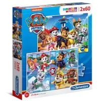 Clementoni - Puzzel - 2x60 Stukjes - Nickelodeon - Supercolor - Vanaf 4 jaar