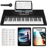 Finesse Montreal keyboard piano 54 toetsen – digitale & elektrische piano – pianostickers – e-learning – Montreal – 71,7 x 32,2 x 10,4 cm