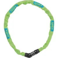 ABUS Kettingslot Steel-O-Chain 4804C – Cijferslot van speciaalstaal – beveiligingsniveau 3 – 75 cm – Geel/Groen
