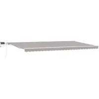 vidaXL Uitschuifbare luifel Lichtgrijs 600 × 350 cm Stof en Aluminium