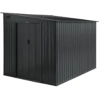 Sweeek - Tuinhuis staal aanbouwbaar 5,5m² met verankeringskit l 258 x b 212,5 x h 195cm - lome