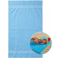 Funnies Kinderstrandlaken 70x140cm Blauw - Strandlaken Voor Kinderen - 100% Katoen