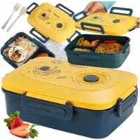 Verk Group Serie - Lunchbox - Groene Multifunctionele Container - Met Bestek - Voor Magnetron en Vaatwasser