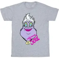 Disney Heren Schurken Ursula Ongelukkige Ziel T-Shirt (Sportgrijs)