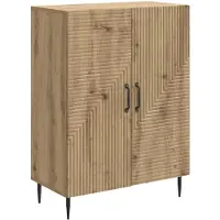 vidaXL Dressoir Artisanaal eiken 66 x 34,5 x 89,5 cm Bewerkt hout