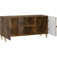 vidaXL TV Kast Gerookt eiken 102 x 34,5 x 50 cm Bewerkt hout