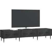 vidaXL TV Kast met lade Zwart 147 x 34,5 x 30 cm Bewerkt hout