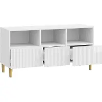 vidaXL TV Kast met lade Hoogglans Wit 102 x 34,5 x 50 cm Bewerkt hout