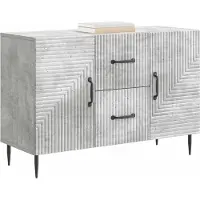 vidaXL Dressoir met lade Betongrijs 89 x 34,5 x 60 cm Bewerkt hout