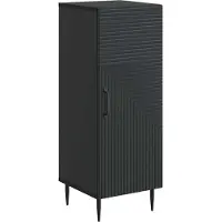 vidaXL Dressoir Zwart 33 x 34,5 x 89,5 cm Bewerkt hout