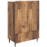 vidaXL Dressoir Oud hout 66 x 34,5 x 97 cm Bewerkt hout