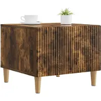 vidaXL Salontafel met lade Gerookt eiken 49 x 50 x 40 cm Bewerkt hout