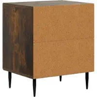 vidaXL Nachtkastje 2 st Gerookt eiken 43 x 34,5 x 50 cm Bewerkt hout