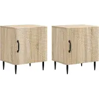 vidaXL Nachtkastje 2 st Sonoma Eiken 43 x 34,5 x 50 cm Bewerkt hout
