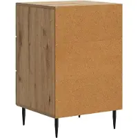 vidaXL Nachtkastje Artisanaal eiken 43 x 41 x 66,5 cm Bewerkt hout