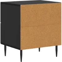 vidaXL Nachtkastje 2 st Zwart 43 x 34,5 x 47,5 cm Bewerkt hout