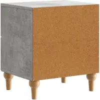 vidaXL Nachtkastje 2 st Betongrijs 43 x 34,5 x 48 cm Bewerkt hout