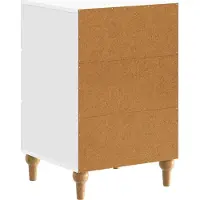 vidaXL Nachtkastje Hoogglans Wit 43x 41 x 66,5 cm Bewerkt hout