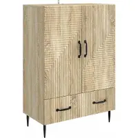 vidaXL Dressoir met lade Sonoma Eiken 66 x 34,5 x 95 cm Bewerkt hout
