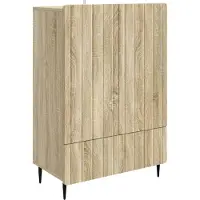 vidaXL Dressoir Sonoma Eiken 66 x 34,5 x 97 cm Bewerkt hout