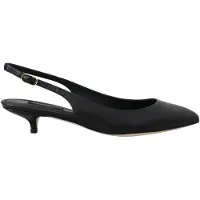 Dolce&Gabbana Zwarte Leren Slingback Hakken Pumps Schoenen