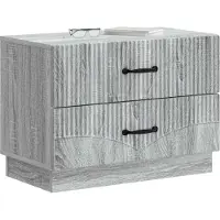 vidaXL Nachtkastje Grijs sonoma 62 x 34,5 x 44,5 cm Bewerkt hout