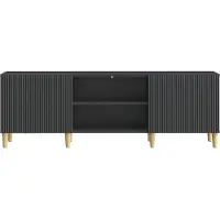 vidaXL TV Kast Zwart 150 x 31 x 50 cm Bewerkt hout