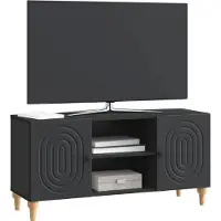 vidaXL TV Kast Zwart 102 x 34,5 x 50 cm Bewerkt hout