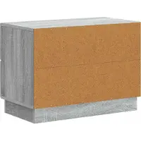 vidaXL Nachtkastje Grijs sonoma 62 x 34,5 x 44,5 cm Bewerkt hout