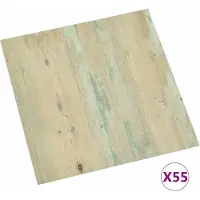 vidaXL Vloerplanken Wit en Lichtbruin 5,11 m² 55 st PVC