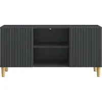 vidaXL TV Kast 102 x 34,5 x 50 cm Zwart Bewerkt hout