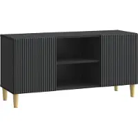 vidaXL TV Kast 102 x 34,5 x 50 cm Zwart Bewerkt hout