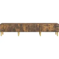 vidaXL TV Kast met lade Gerookt eiken 147 x 34,5 x 30 cm Bewerkt hout