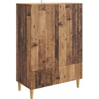 vidaXL Dressoir met lade Oud hout 66 x 34,5 x 95 cm Bewerkt hout