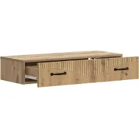 vidaXL Wandgemonteerde Zijtafel 87,5 x 34,5 x 17 cm Bewerkt hout