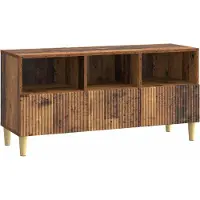 vidaXL TV Kast met lade Oud hout 102 x 34,5 x 50 cm Bewerkt hout