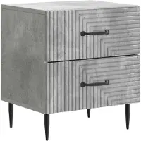vidaXL Nachtkastje Betongrijs 43 x 34,5 x 47,5 cm Bewerkt hout