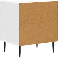 vidaXL Nachtkastje 2 st Hoogglans Wit 43 x 34,5 x 47,5 cm Bewerkt hout