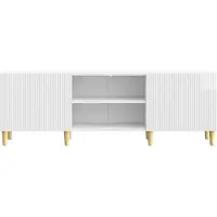 vidaXL TV Kast Hoogglans Wit 150 x 31 x 50 cm Bewerkt hout
