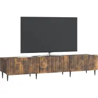 vidaXL TV Kast met lade Gerookt eiken 147 x 34,5 x 32 cm Bewerkt hout