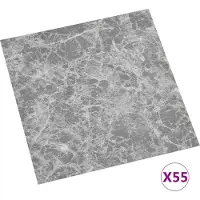 vidaXL Vloerplanken Grijs 5,11 m² 55 st PVC