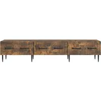 vidaXL TV Kast met lade Gerookt eiken 147 x 34,5 x 30 cm Bewerkt hout