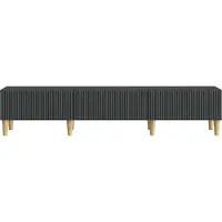 vidaXL TV Kast 147 x 34,5 x 30 cm Zwart Bewerkt hout