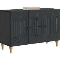 vidaXL TV Kast met lade Zwart 89 x 34,5 x 60 cm Bewerkt hout