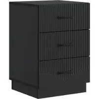 vidaXL Nachtkastje met lade Zwart 43 x 41 x 63,5 cm Bewerkt hout