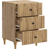 vidaXL Nachtkastje Artisanaal eiken 43x 41 x 66,5 cm Bewerkt hout