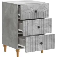 vidaXL - Nachtkastje - Betongrijs - 43x - 41 - x - 66,5 - cm - Bewerkt - hout