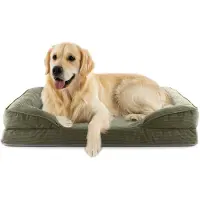 DS Produkte orthopedisch hondenbed van corduroy | ergonomische hondensofa 110 x 75 cm – voor grote honden | antislipbodem | vulling en hoes wasbaar | hondenmand met traagschuim